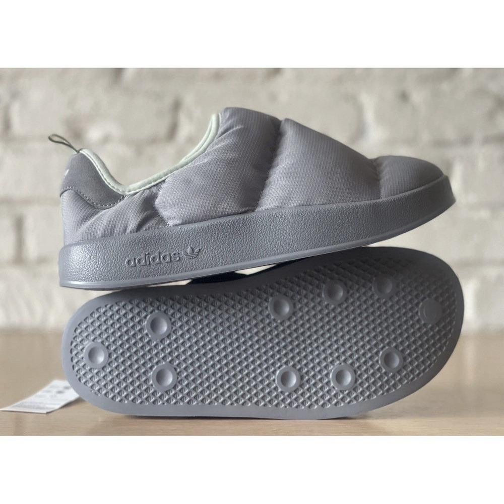 Men's Size 6 adidas Puffylette Shoes in Charcoal‎ Solid Grey/Linen Green GW9842